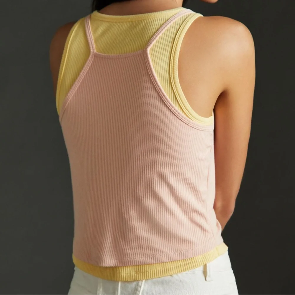 NWT Anthropologie Ruched Layered Tank - Picture 3 of 12